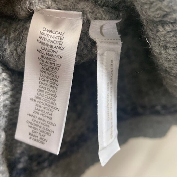 NWOT LOFT Fair Isle Chunky Apres Ski Nordic Sweater Wool Mohair Blend - Size M - Picture 6 of 8